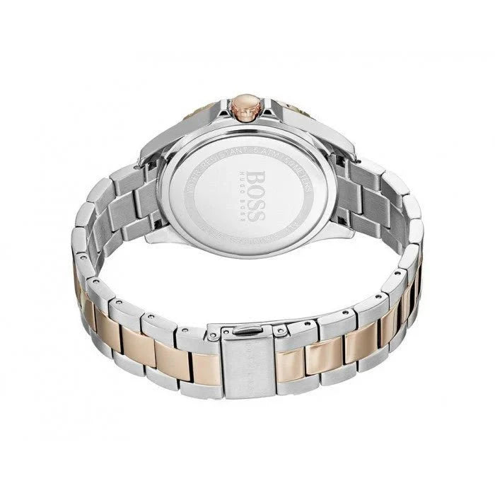 Hugo Boss Womens 1502446 Praise Two Tone Stainless Steel Watch With Rose Gold Accents