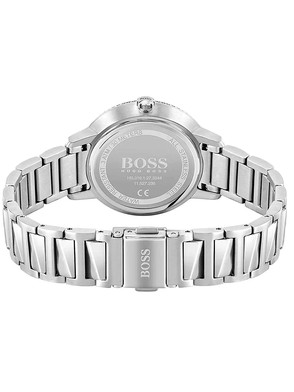 Hugo Boss Womens 1502539 Signature Silver Tone Stainless Steel Watch