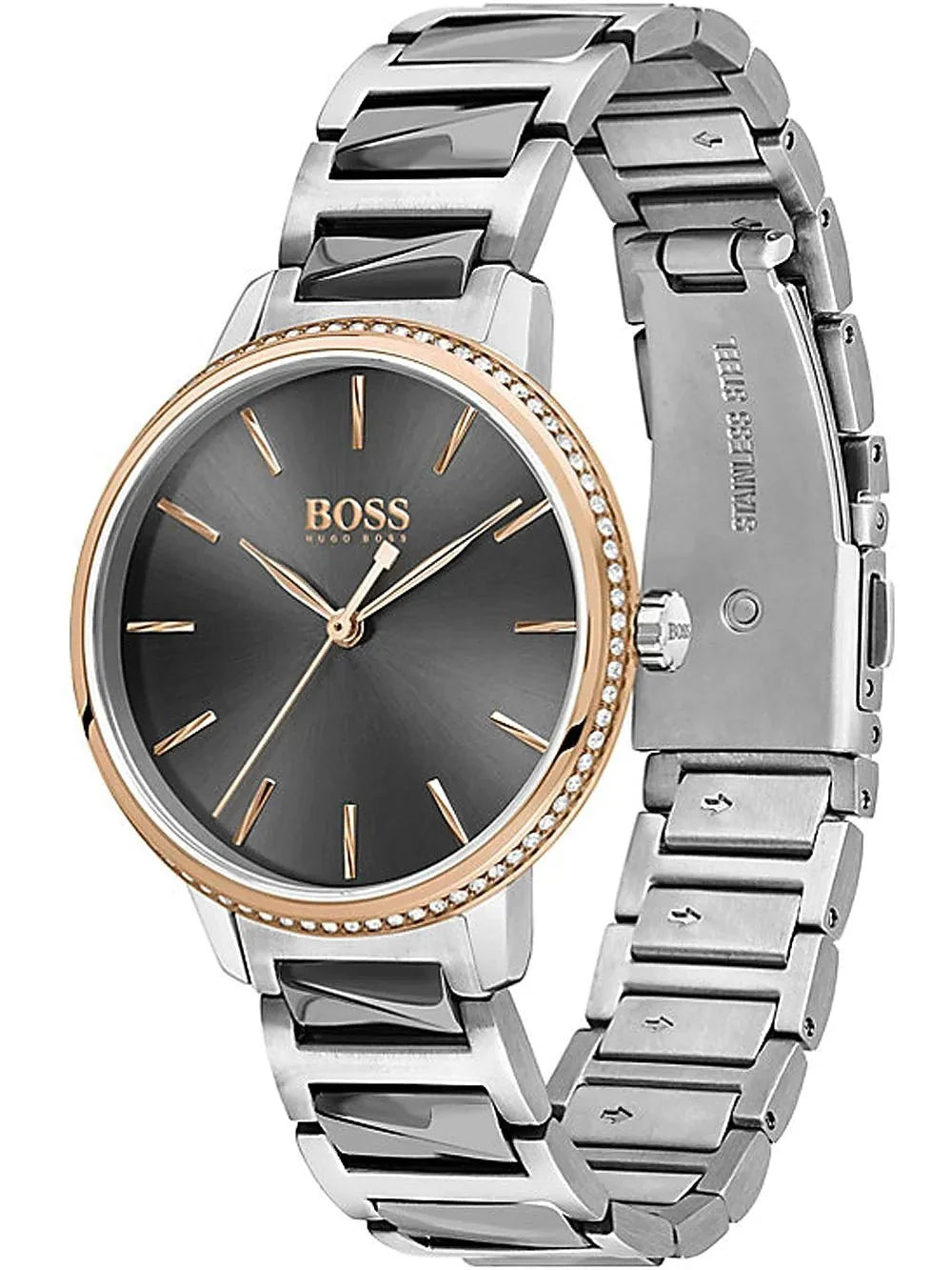 Hugo Boss Womens 1502569 Signature Two Tone Stainless Steel Watch