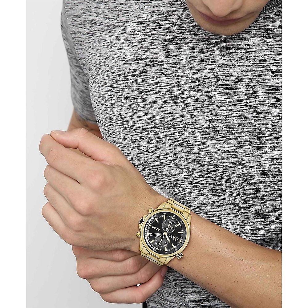 Hugo Boss Mens 1513932 Chronograph Gold Tone Stainless Steel Watch