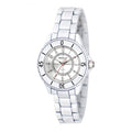Henley Ladies Enamelled Round Case Silver sunray dial White Bracelet Watch H07241.4