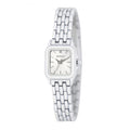 Henley Ladies Rectangular Petite Case sunray dial White Bracelet Watch H07240.4