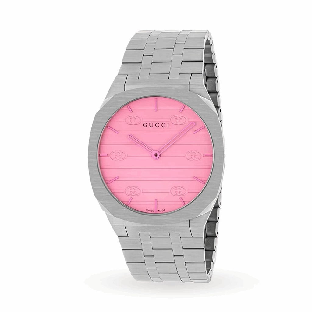 Gucci 25h Watch 38mm In Steel Ya163410