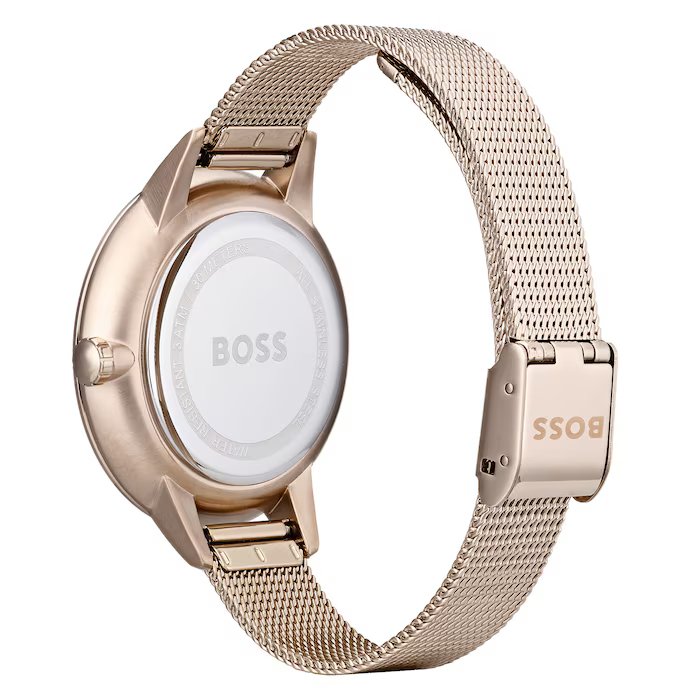 Hugo Boss Womens 1502424 Symphony Gold Tone Mesh Bracelet Watch
