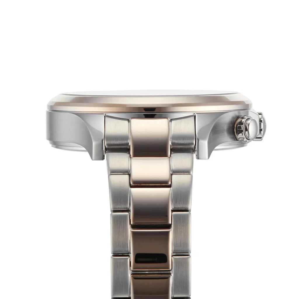 Hugo Boss Womens 1502564 Pandora Two Tone Stainless Steel Watch With Rose Gold Accents