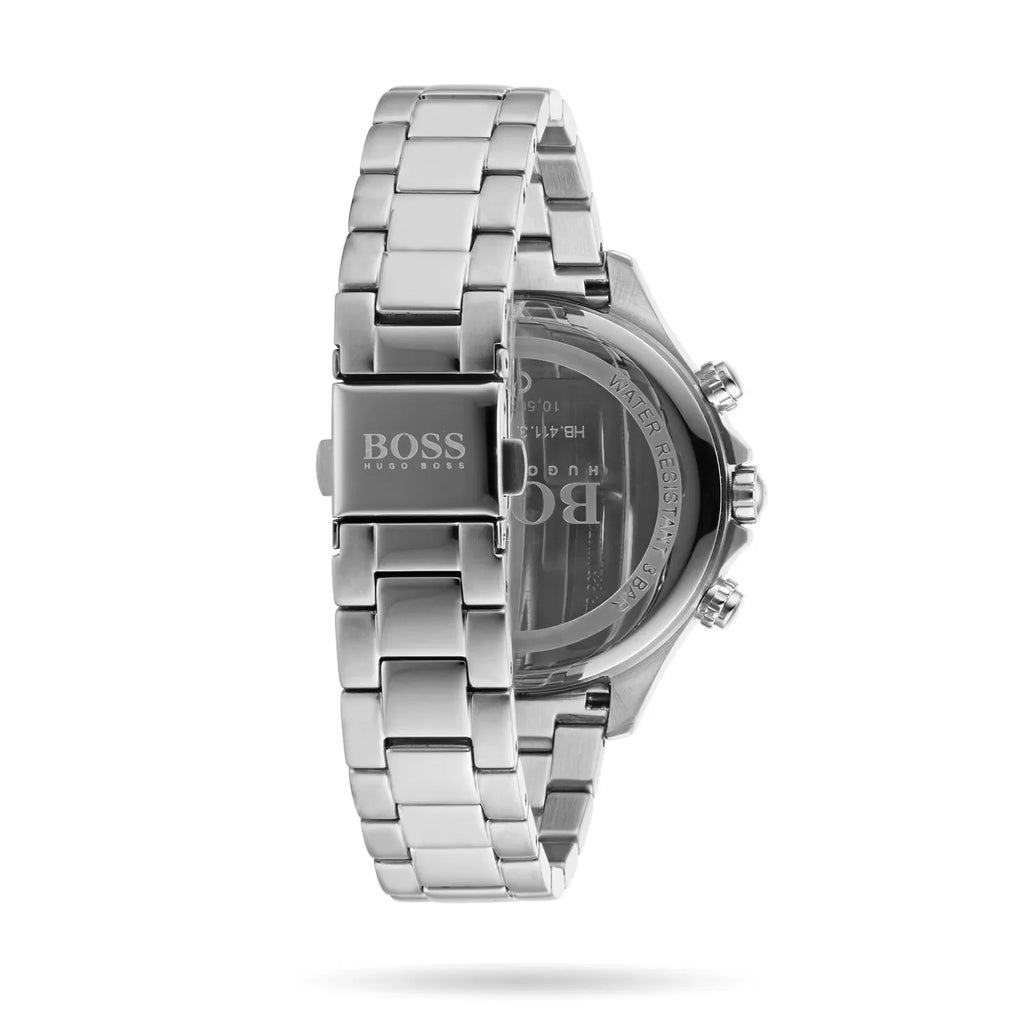 Hugo Boss Womens 1502565 Pandora Silver Tone Stainless Steel Watch With Rose Gold Dial