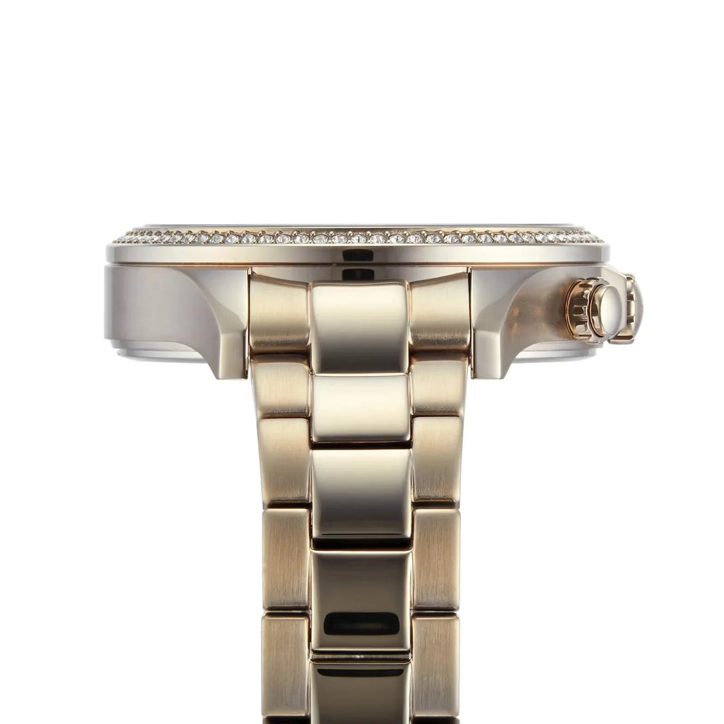 Hugo Boss Womens 1502566 Pandora Gold Tone Stainless Steel Watch With Blue Dial