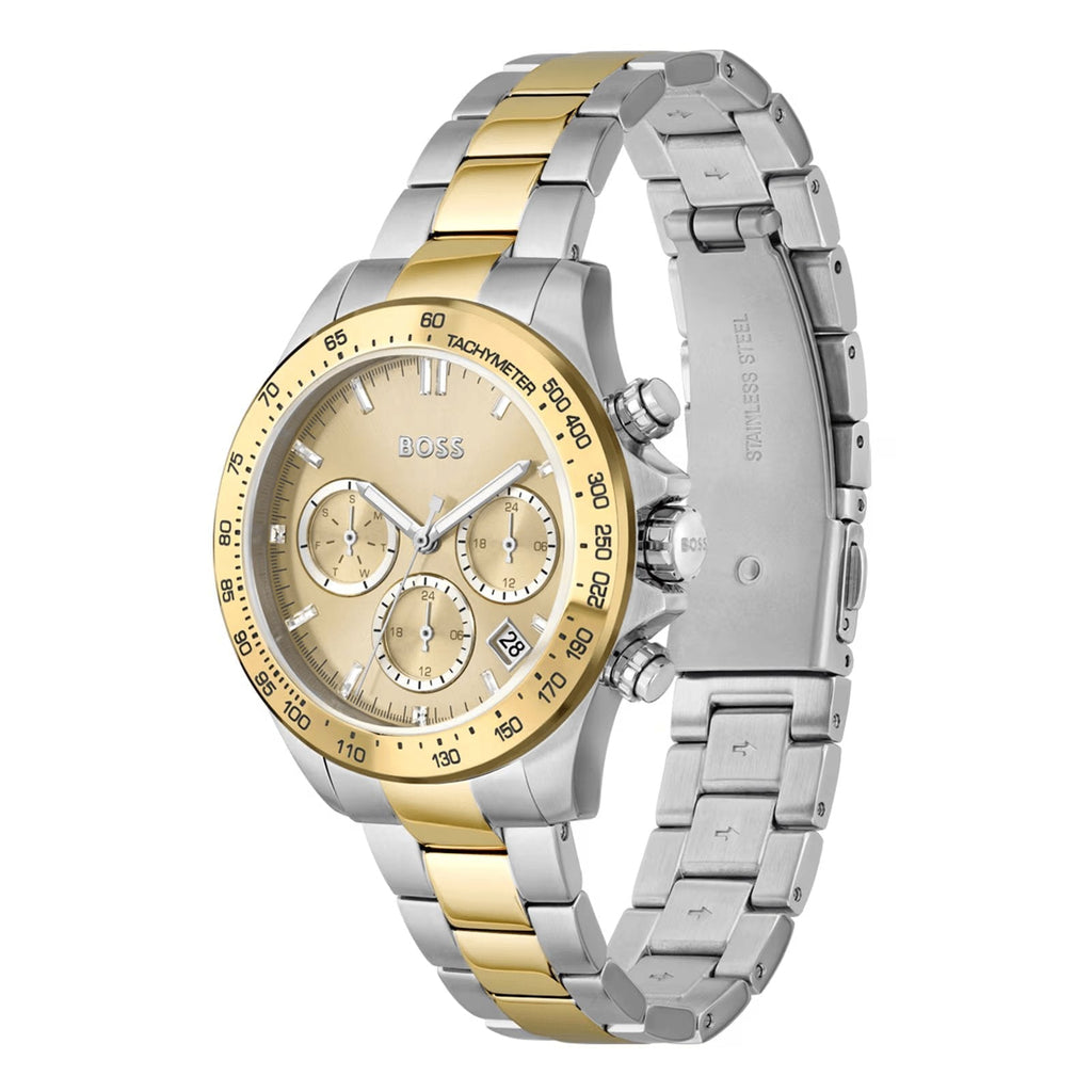 Hugo Boss Womens 1502618 Novia Gold Tone Stainless Steel Watch