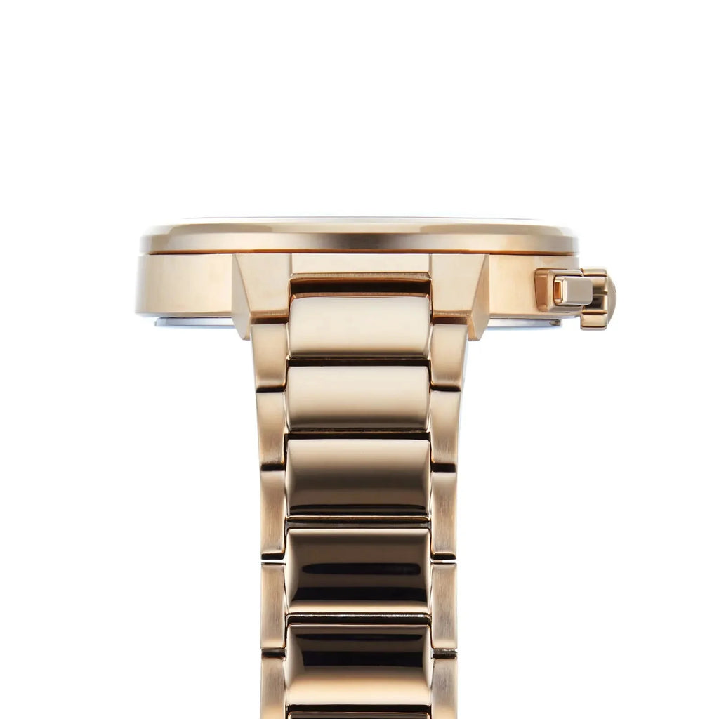 Hugo Boss Womens 1502592 Pandora Gold Tone Stainless Steel Watch With Black Dial