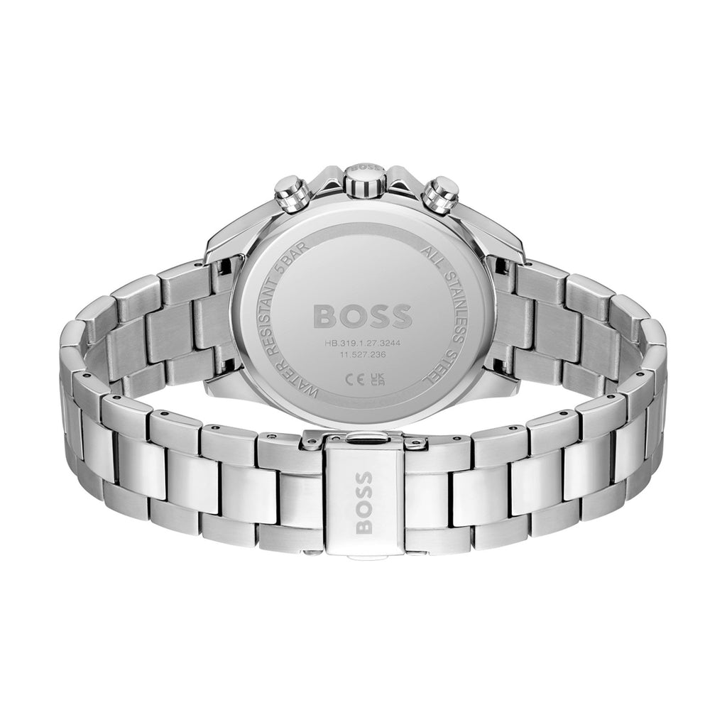 Hugo Boss Mens 1502614 Chronograph Stainless Steel Watch With Black Dial