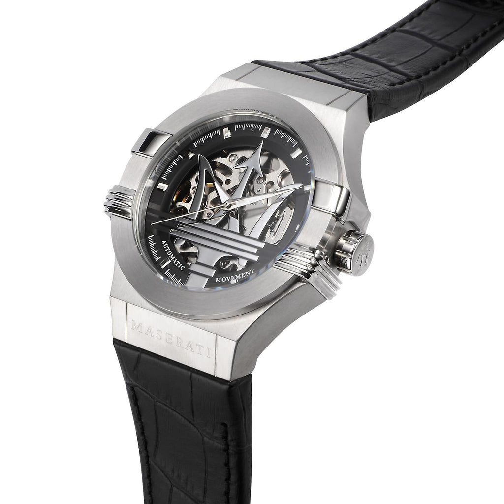 Maserati R8821108001 Potenza Automatic Mens Silver Watch
