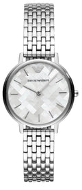 Emporio Armani Mother Of Pearl Dial Silver Steel Strap Watch For Women Ar11112