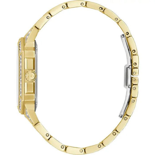 Bulova Crystal Mens White Watch 98a295