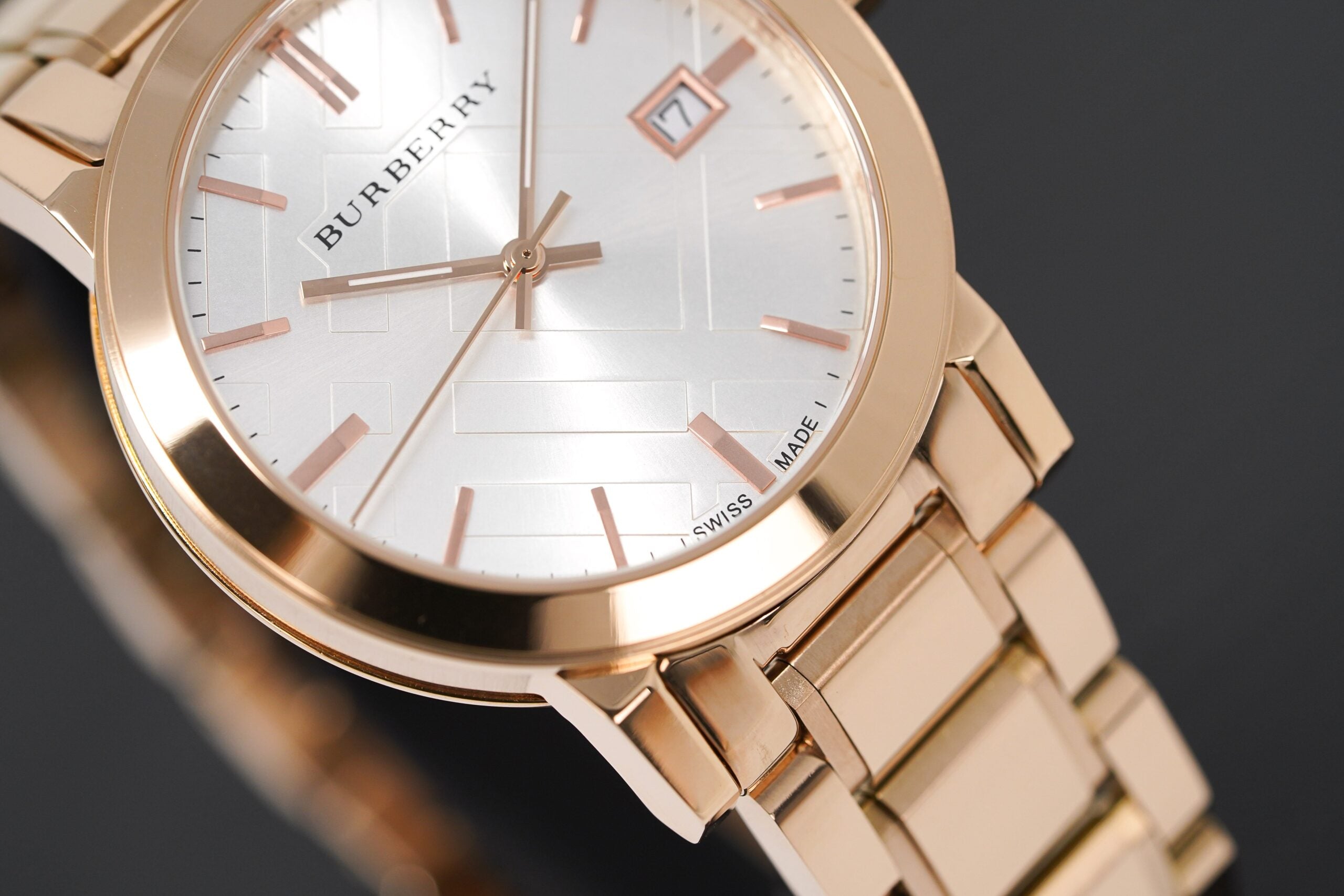 Burberry Ladies Watch The City Rose Gold Pvd Bu9004