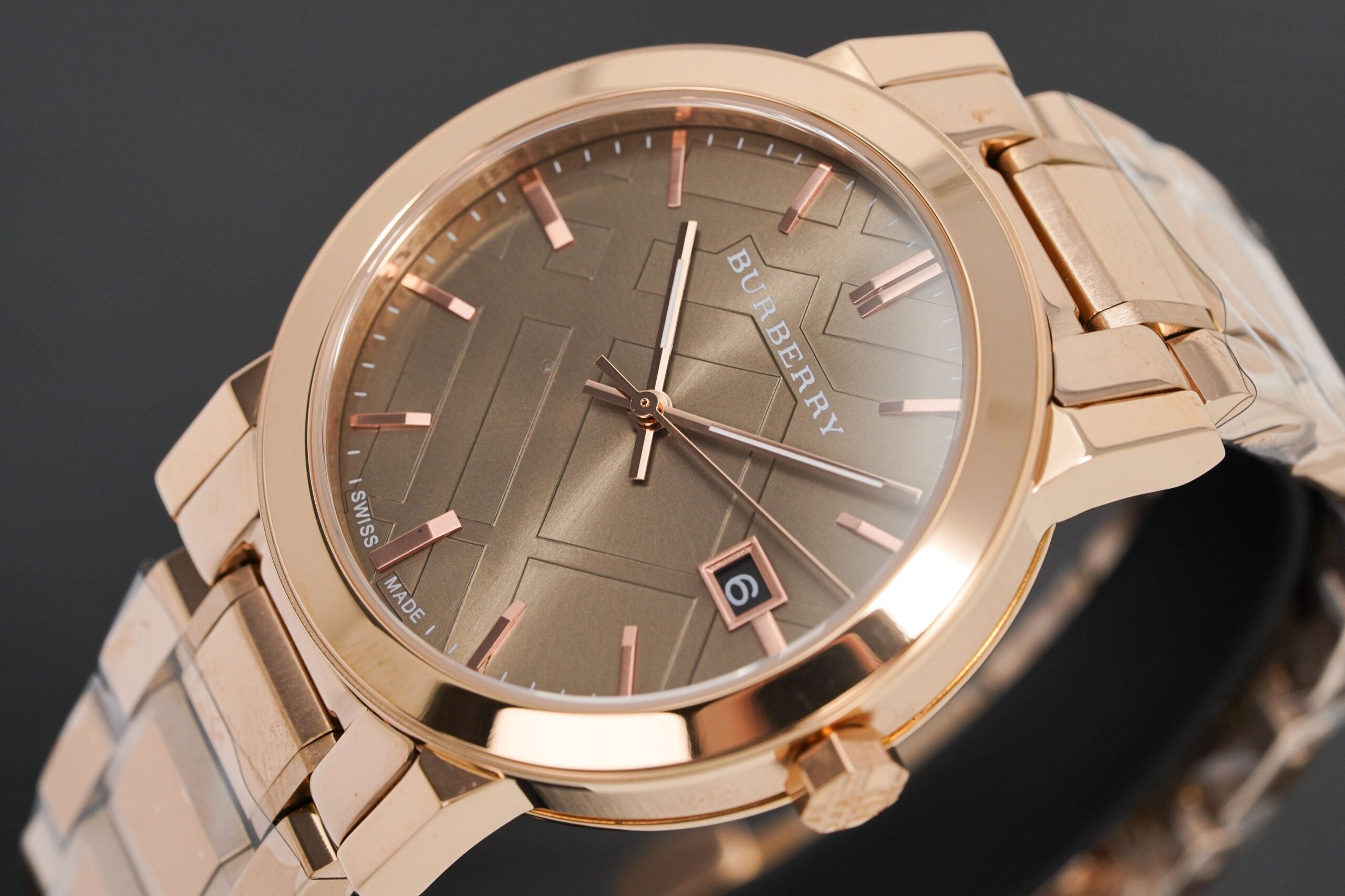 Burberry Ladies Watch The City Rose Gold Pvd Bu9005