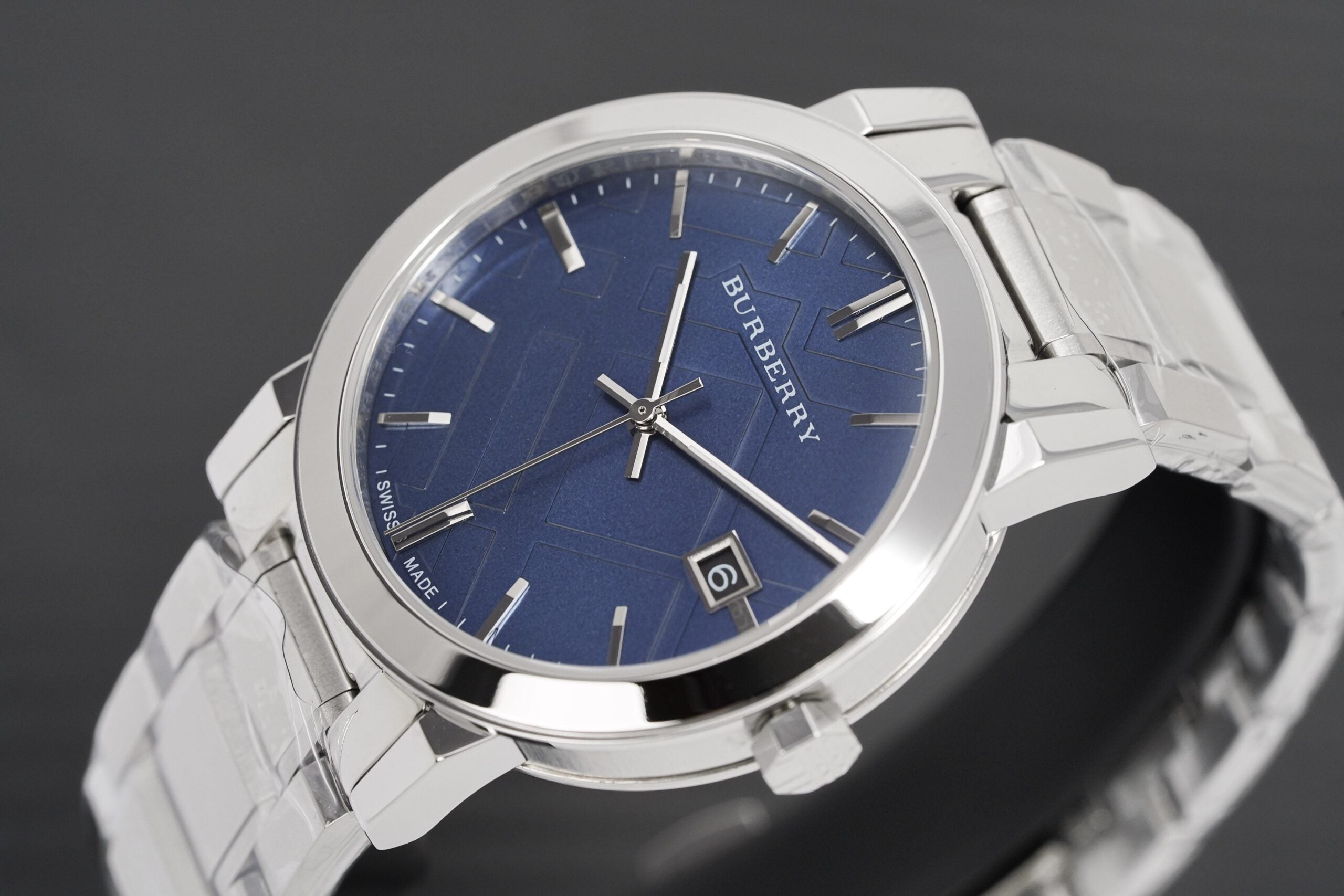 Burberry Mens Watch The City Steel Blue Bu9031