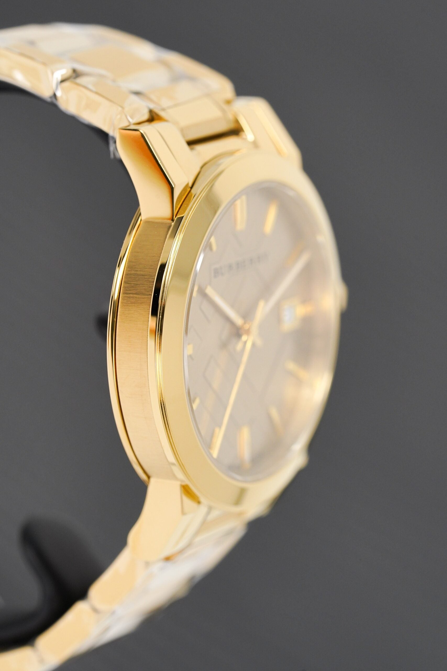 Burberry Mens Watch The City Steel Gold Bu9033