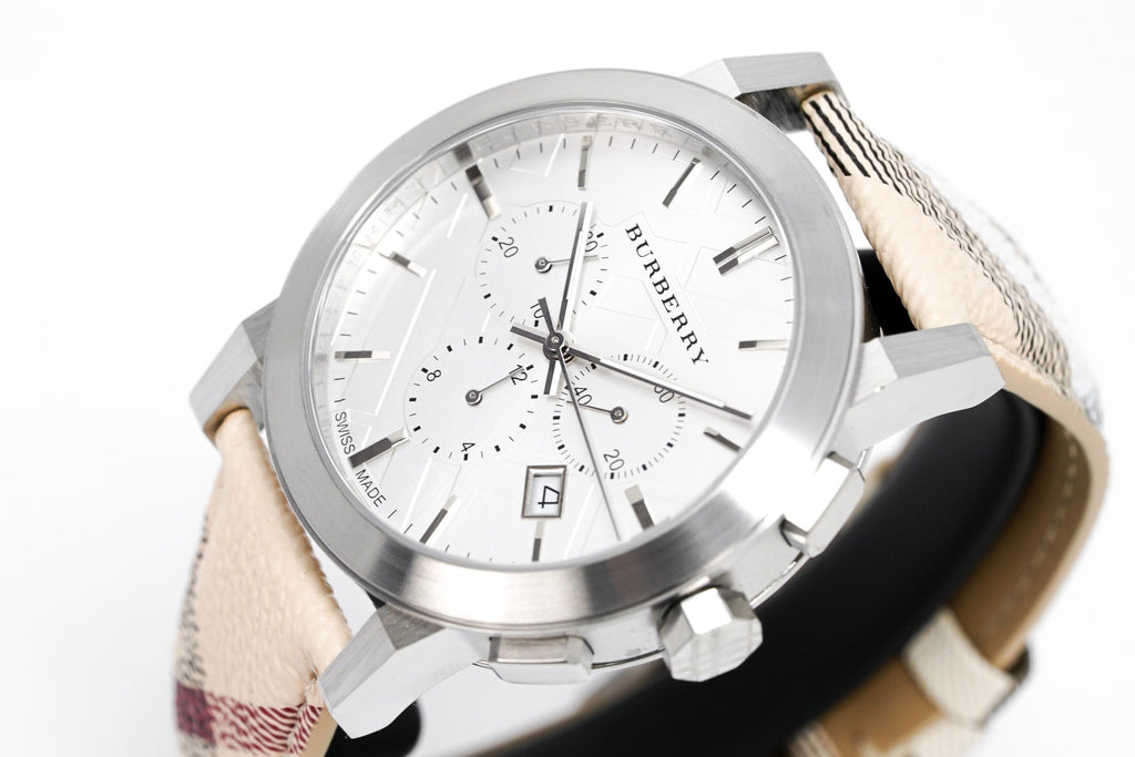 Burberry Mens Watch Chronograph The City Nova Check Bu9360