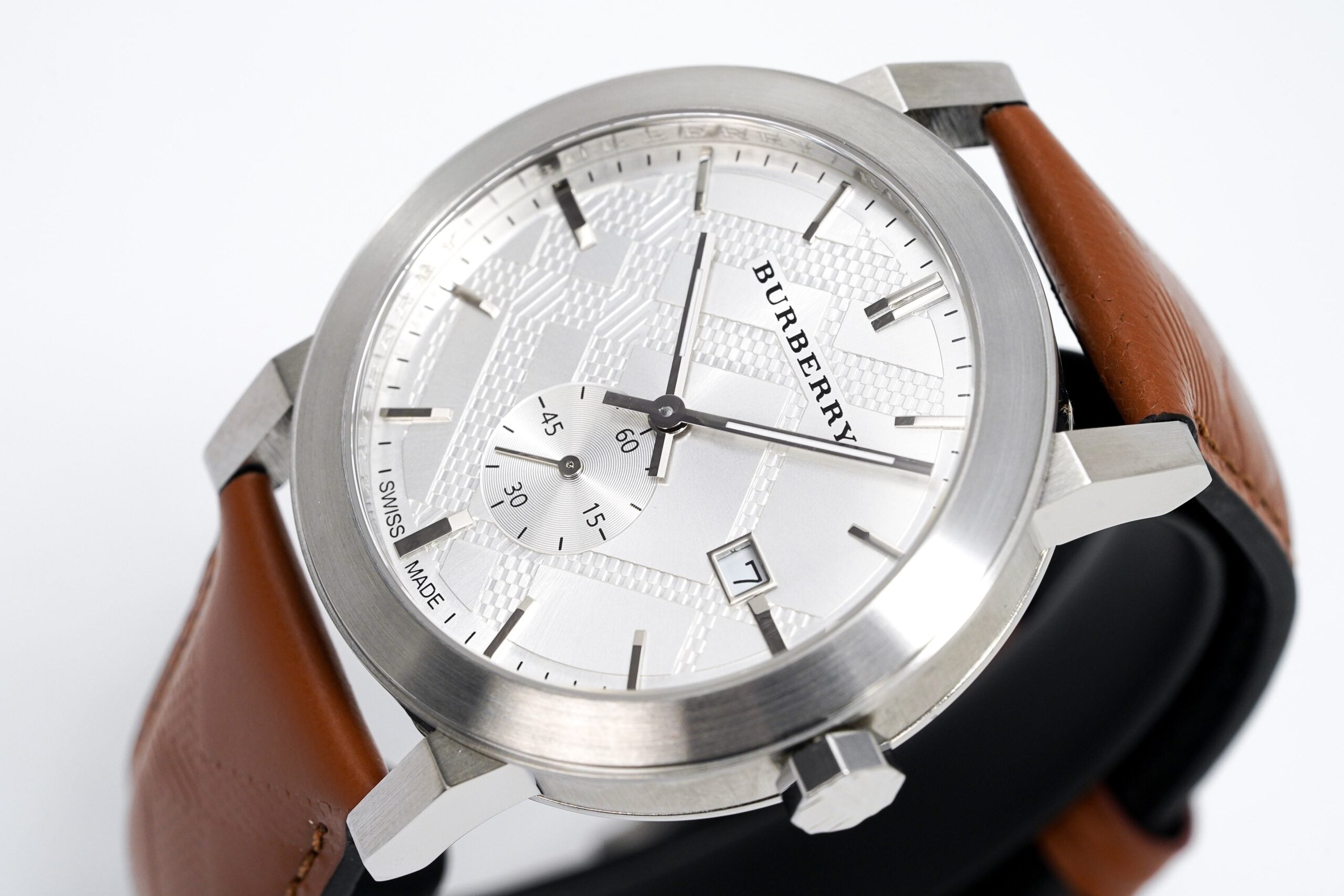 Burberry Mens Watch The City Silver Brown Bu9904