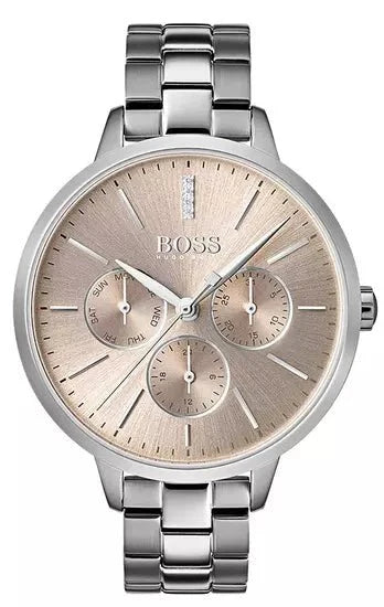 Hugo Boss Womens 1502421 Symphony Rose Gold Tone Stainless Steel Watch