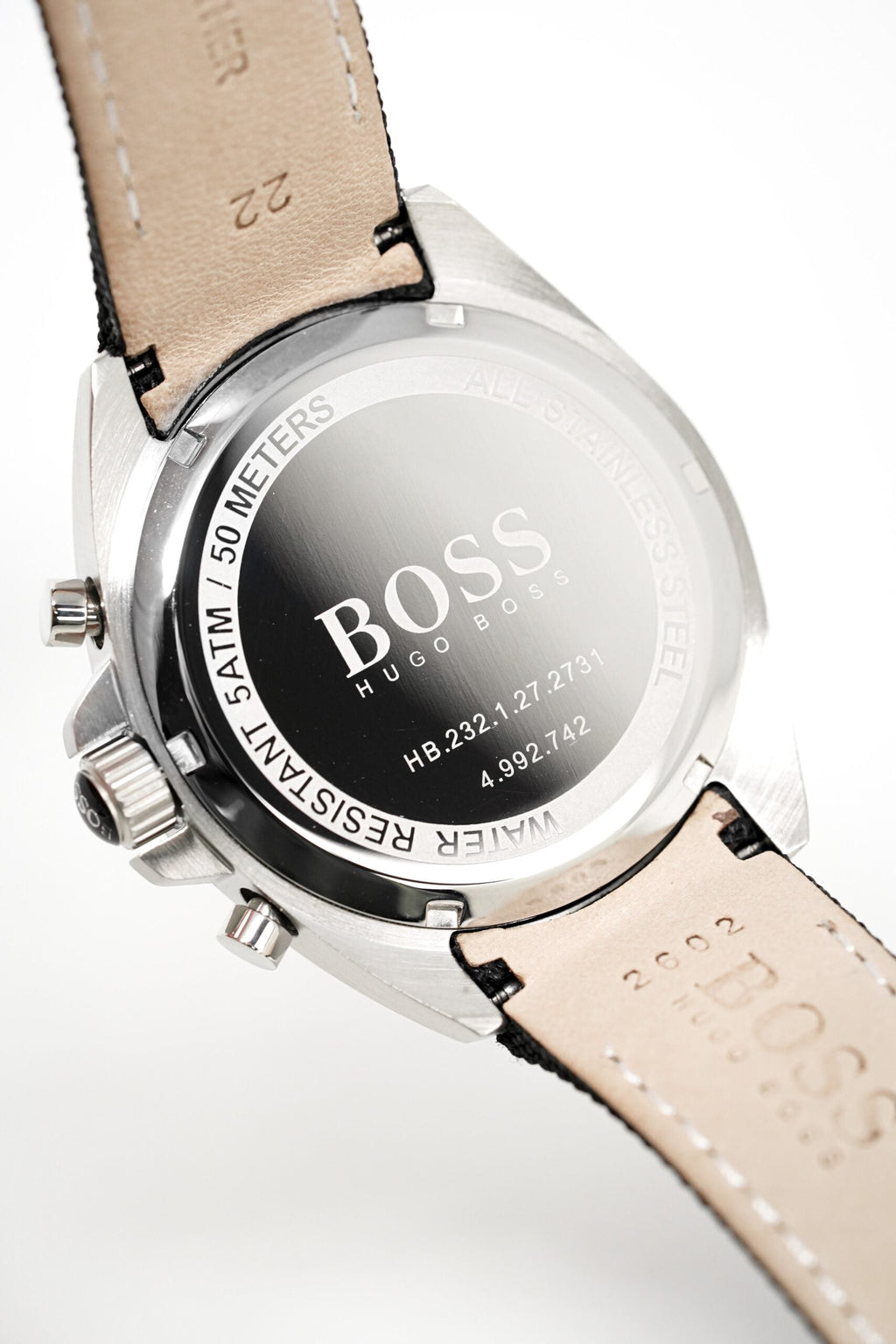 Hugo Boss Men S Watch Chronograph Black Driver Fabric Leather Hb1513087