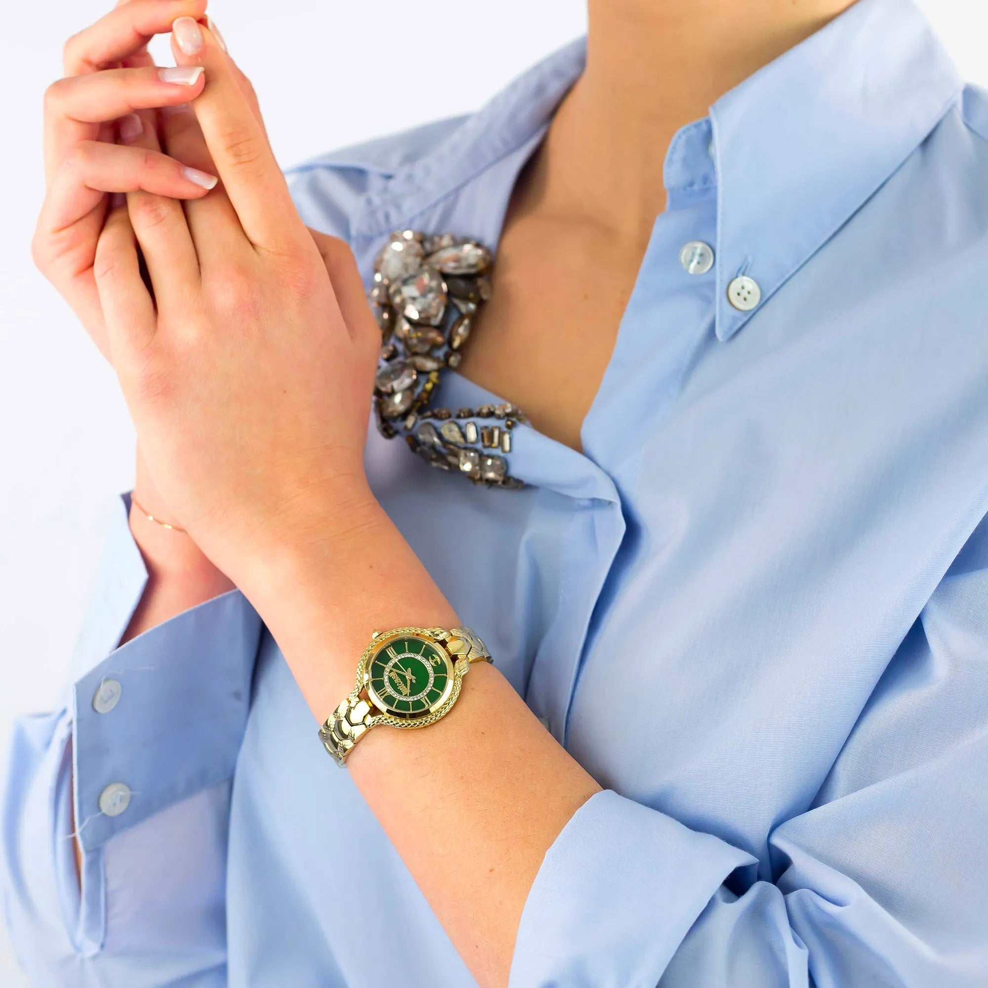Just Cavalli Cerimonioso Yellow Gold Green