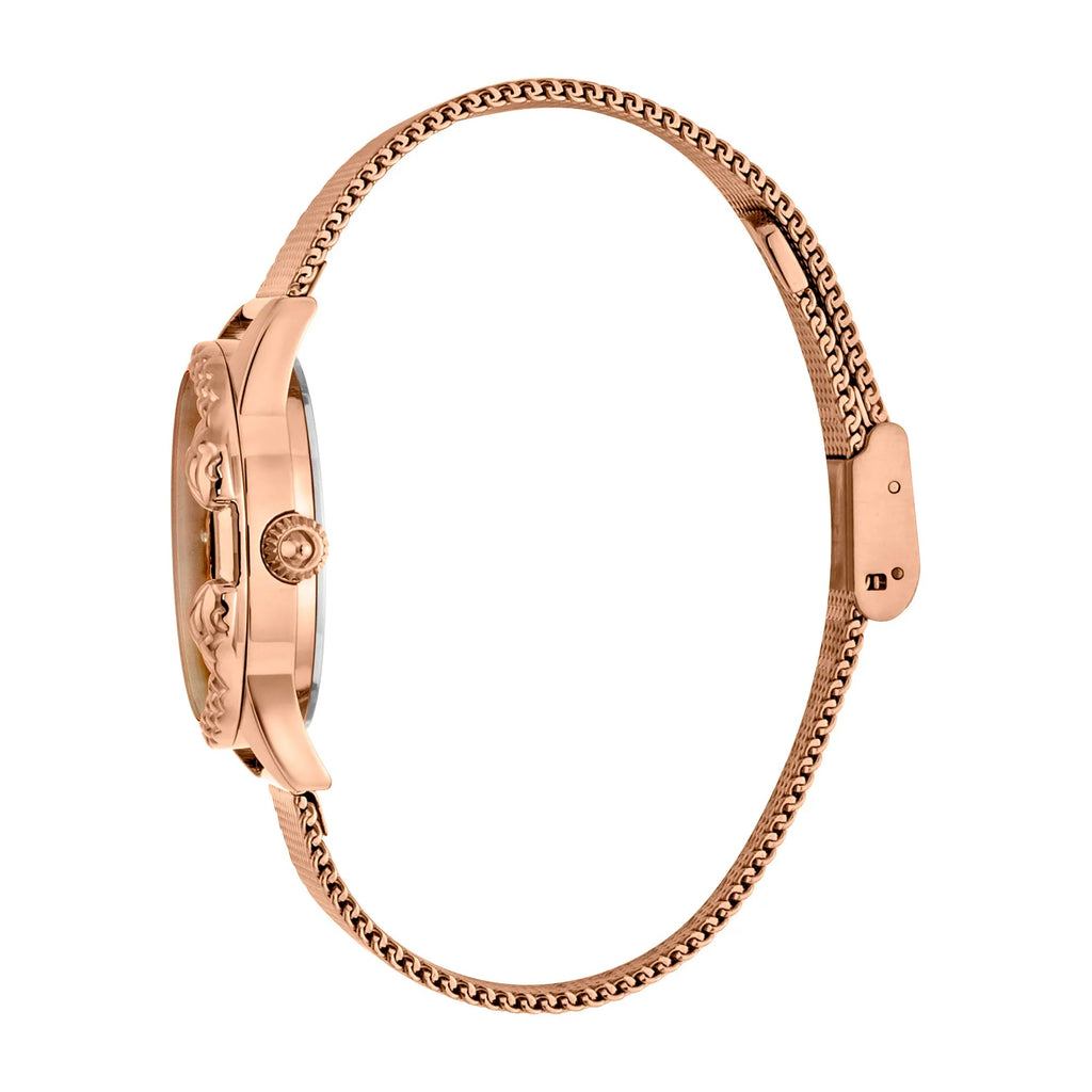 Just Cavalli JC Giro Steel Rose Gold Black Serpente Zircons