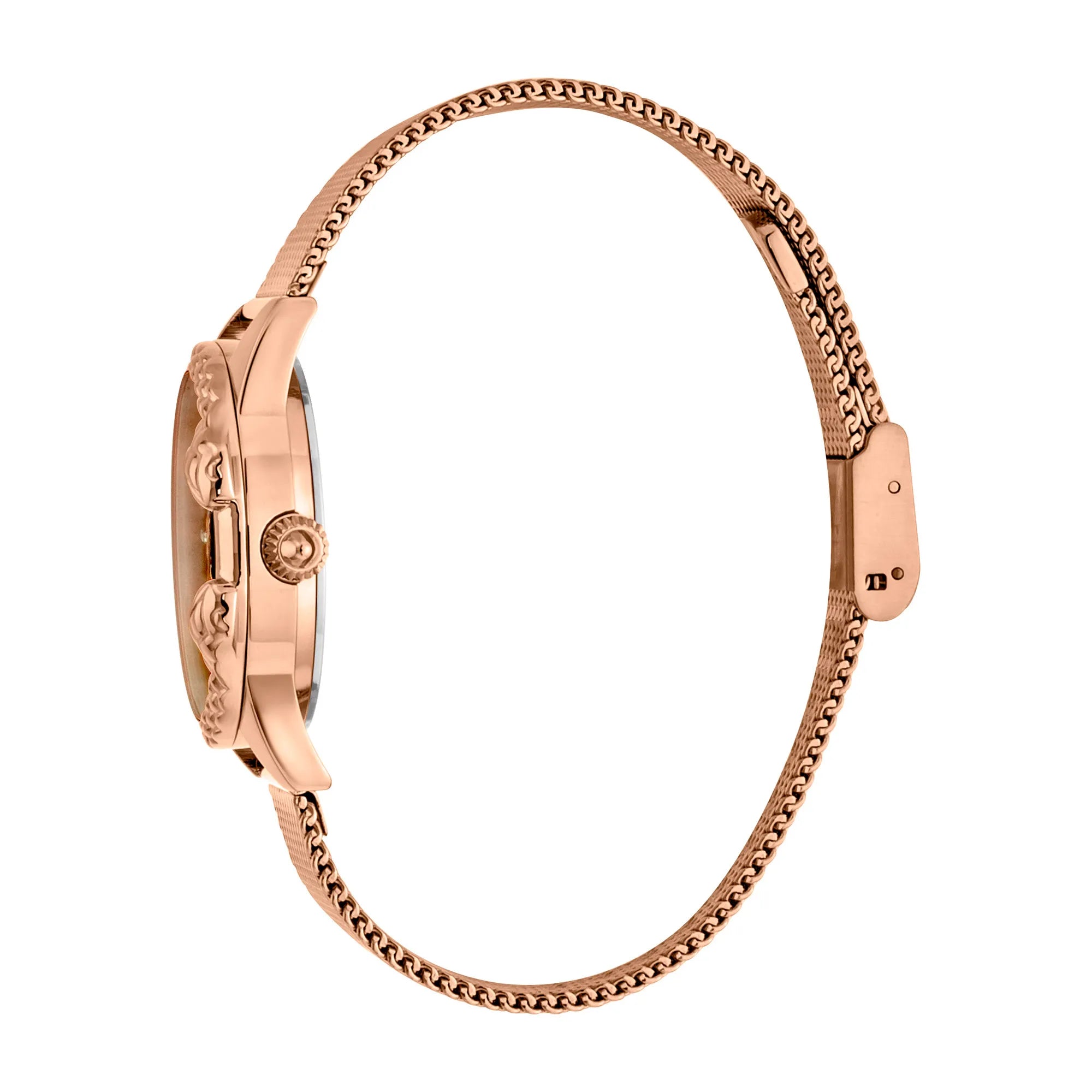 Just Cavalli JC Giro Steel Rose Gold Black Serpente Zircons