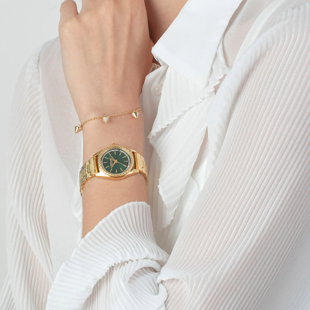 Just Cavalli Fashion Glam Yellow Gold Green