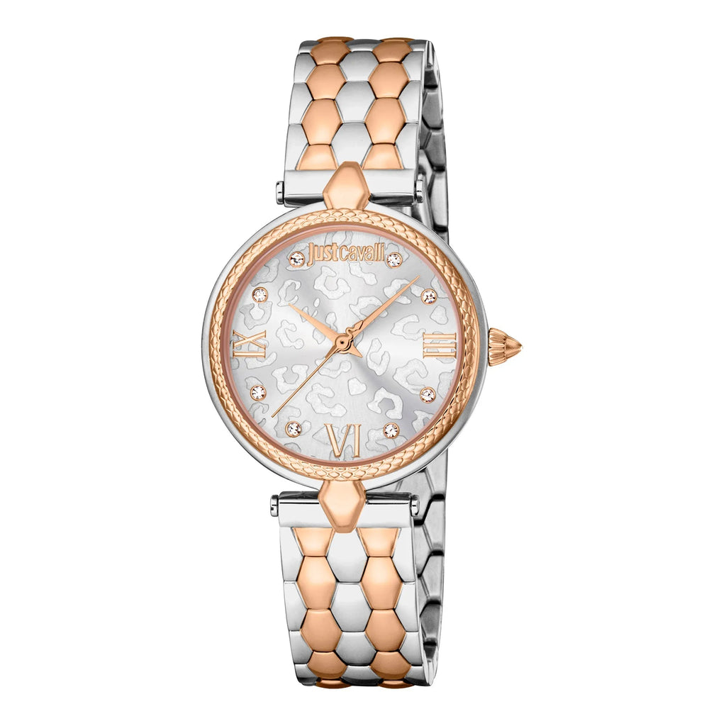 Just Cavalli Donna Leopardo Two Tones RG Silver