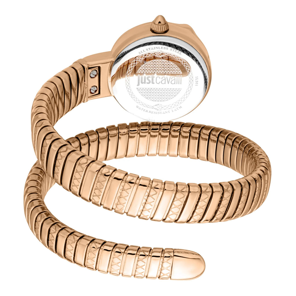 Just Cavalli Cerchio Snake Rose Gold Silver Grey
