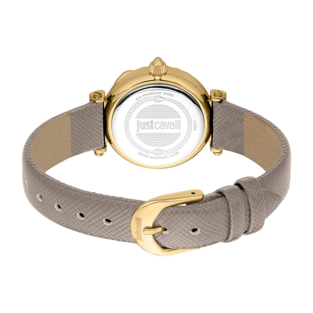 Just Cavalli Curiosa Leather Grey Gold