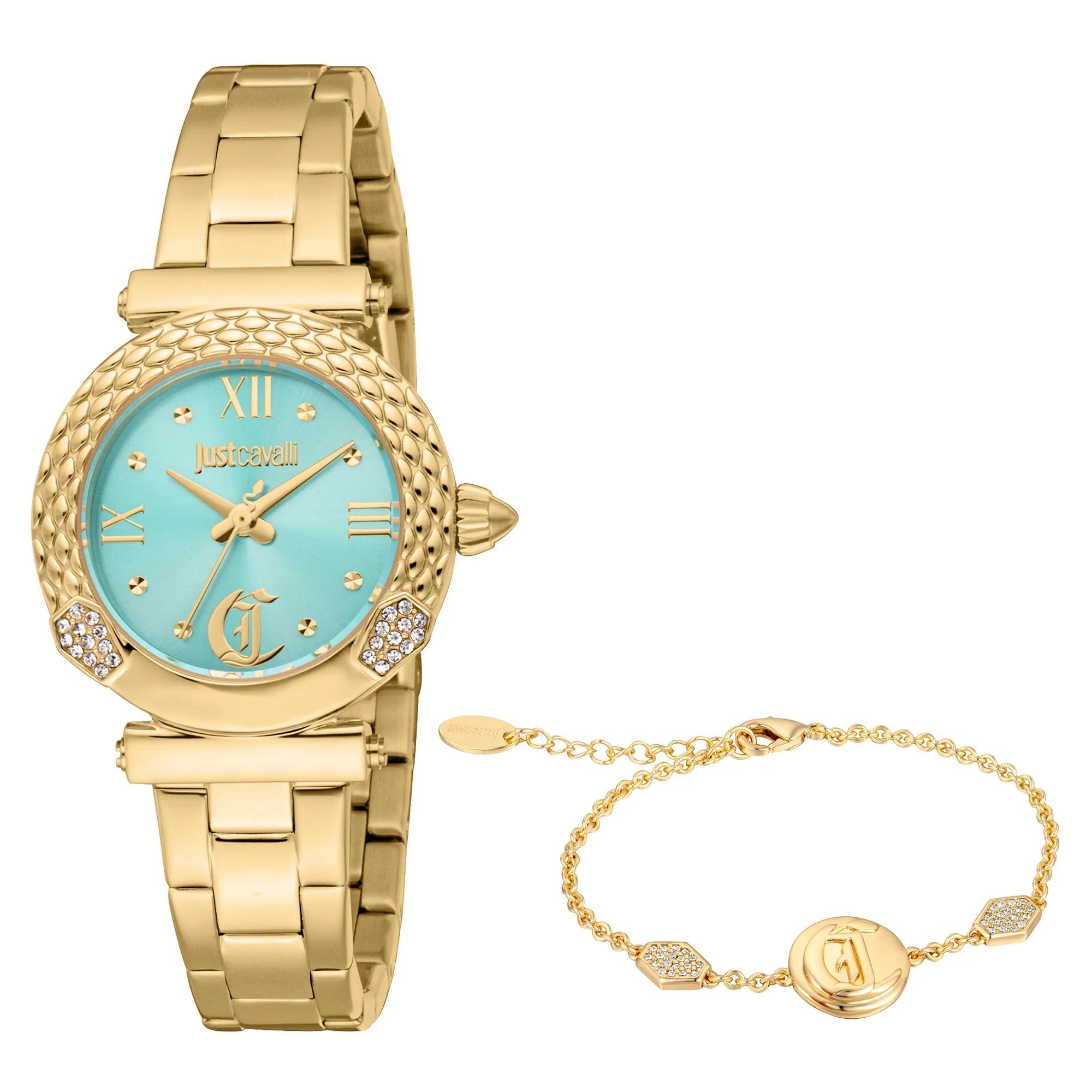 Just Cavalli Curiosa Yellow Gold Turquoise