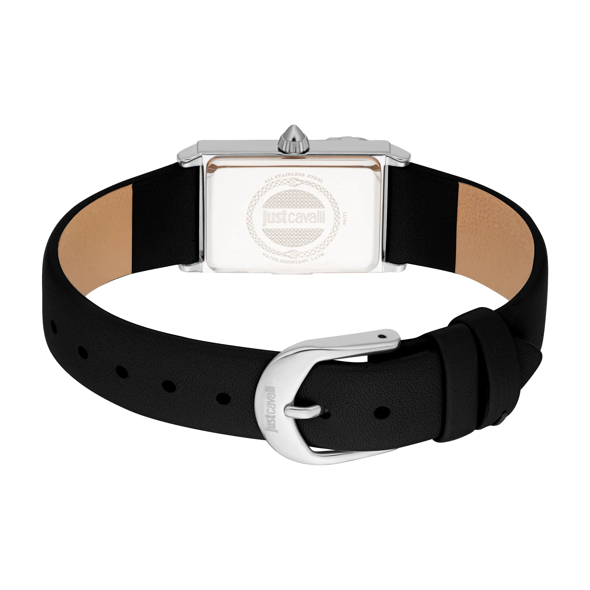 Just Cavalli Dolcezza Snake Leather Black Silver