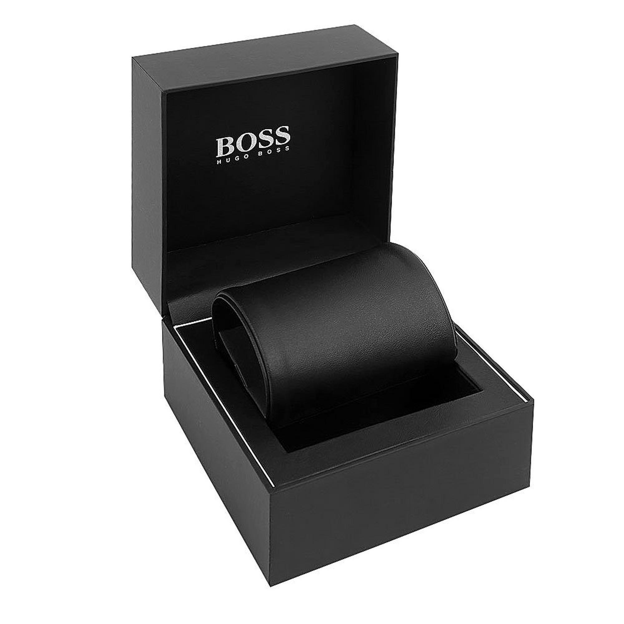 Hugo Boss Womens 1502444 Premiere Silver Tone Stainless Steel Watch With Rose Gold Di