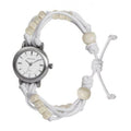 Kahuna Ladies White dial with Fabric Strap Friendship Watch KLF-0001L  - CLEARANCE NEEDS RE-BATTERY
