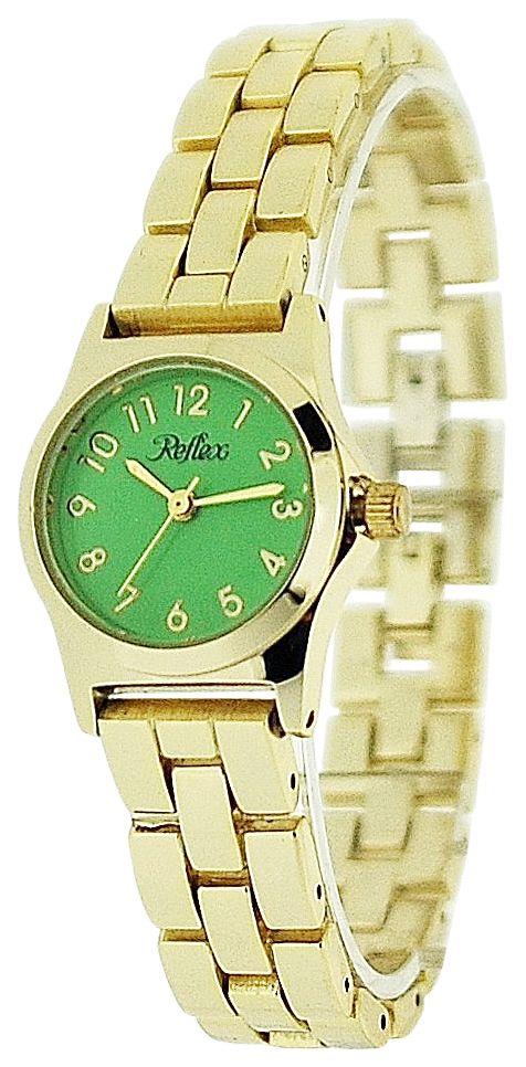 Reflex Ladies Analogue Green Dial & Yellow Tone Metal Bracelet Strap Watch LB106 - Needs Battery