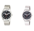 Ravel Mens / Ladies Black Face Silver Expander Bracelet Watch R0225