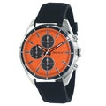 Henley Mens Multi Eye Orange Dial With Black Sports Silicone Rubber Strap Watch H02209.8