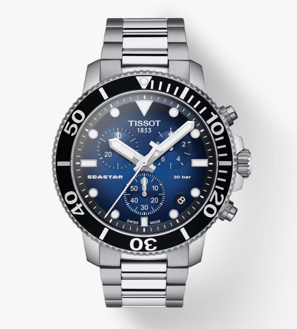 Tissot Chronograph Watch Seastar 1000 Blue T1204171104101