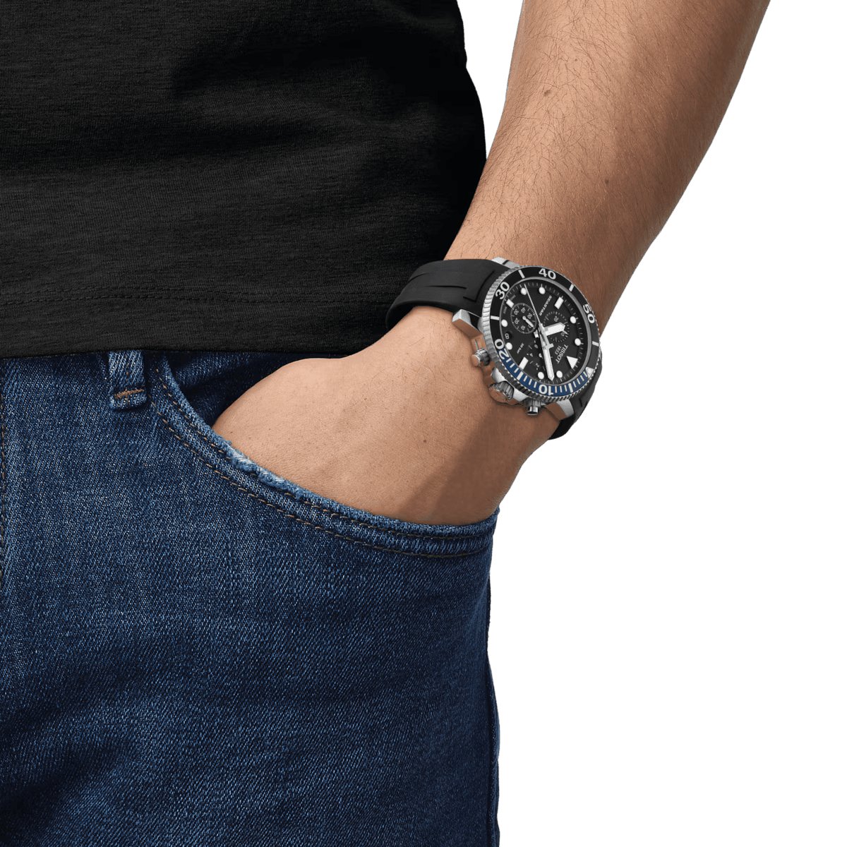 Tissot Seastar 1000 Chronograph Mens Black Watch T1204171705102