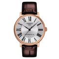Tissot Mens Watch Carson Auto Powermatic 80 Premium 40mm Silver Brown T1224073603300