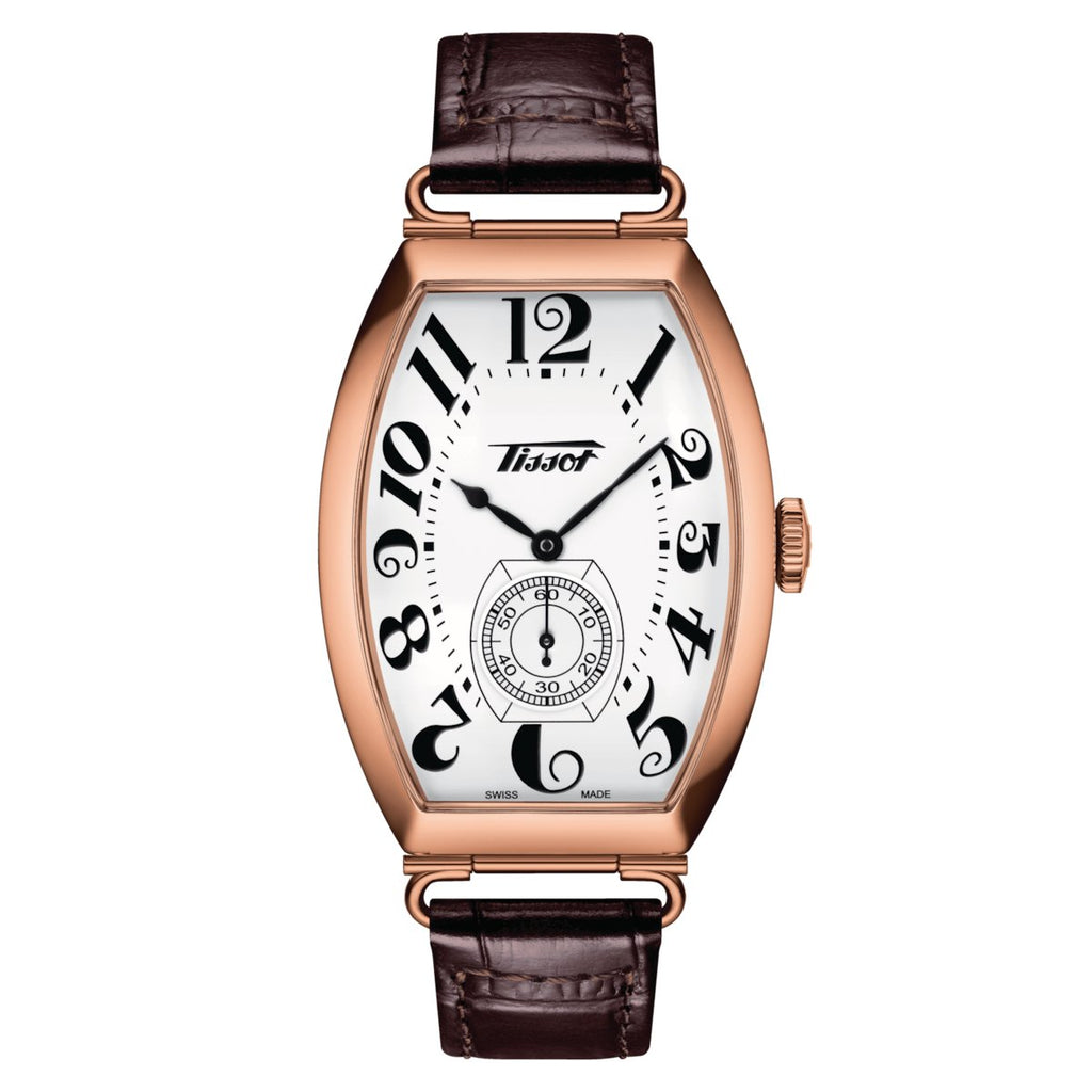 Tissot Ladies Watch Heritage Porto Hand Wind White Brown T1285053601200