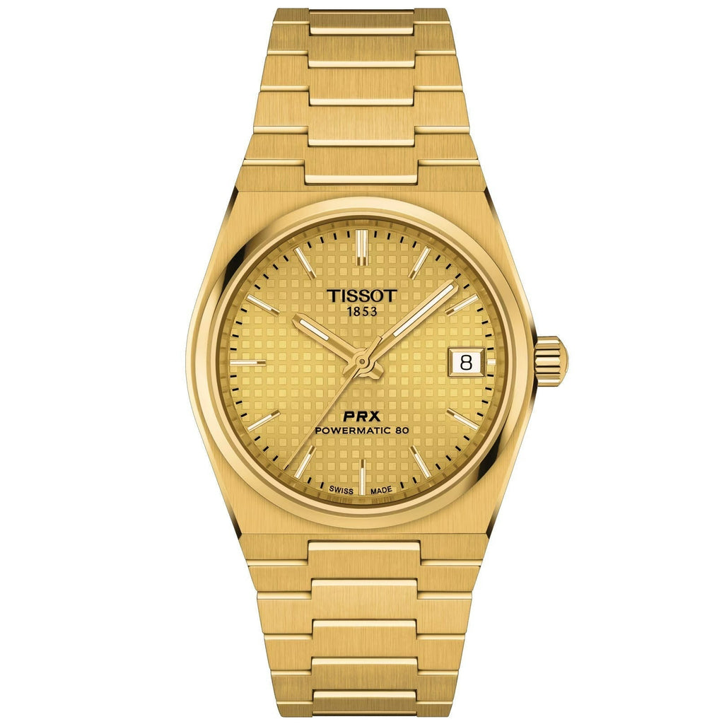 Tissot Prx Powermatic 80 Mens Gold Watch T137 207 33 021 00