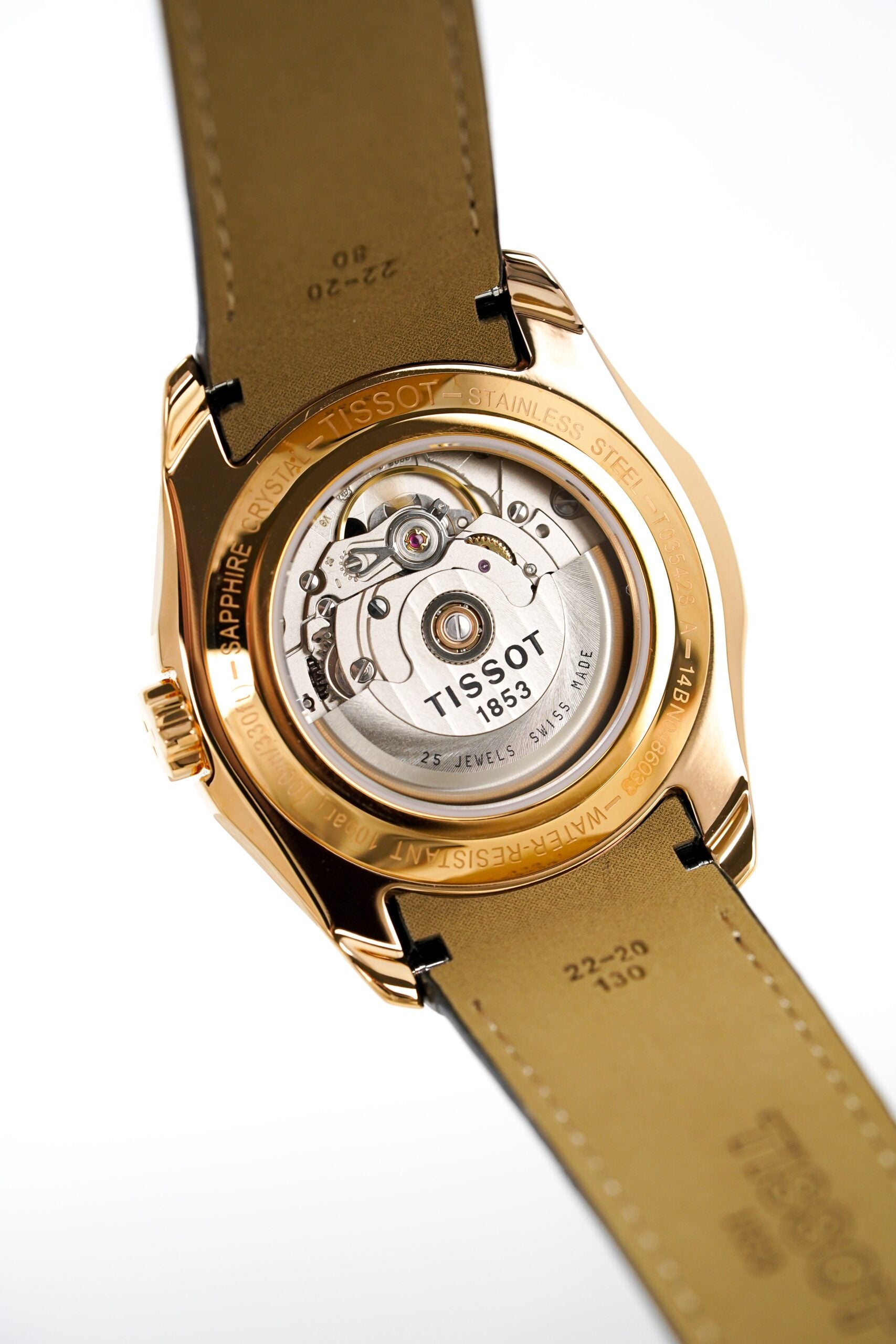 Tissot Mens Couturier Small Second Rose Gold T Classic Automatic Watch Couturier Powermatic 80 Date Purple Rose Gold