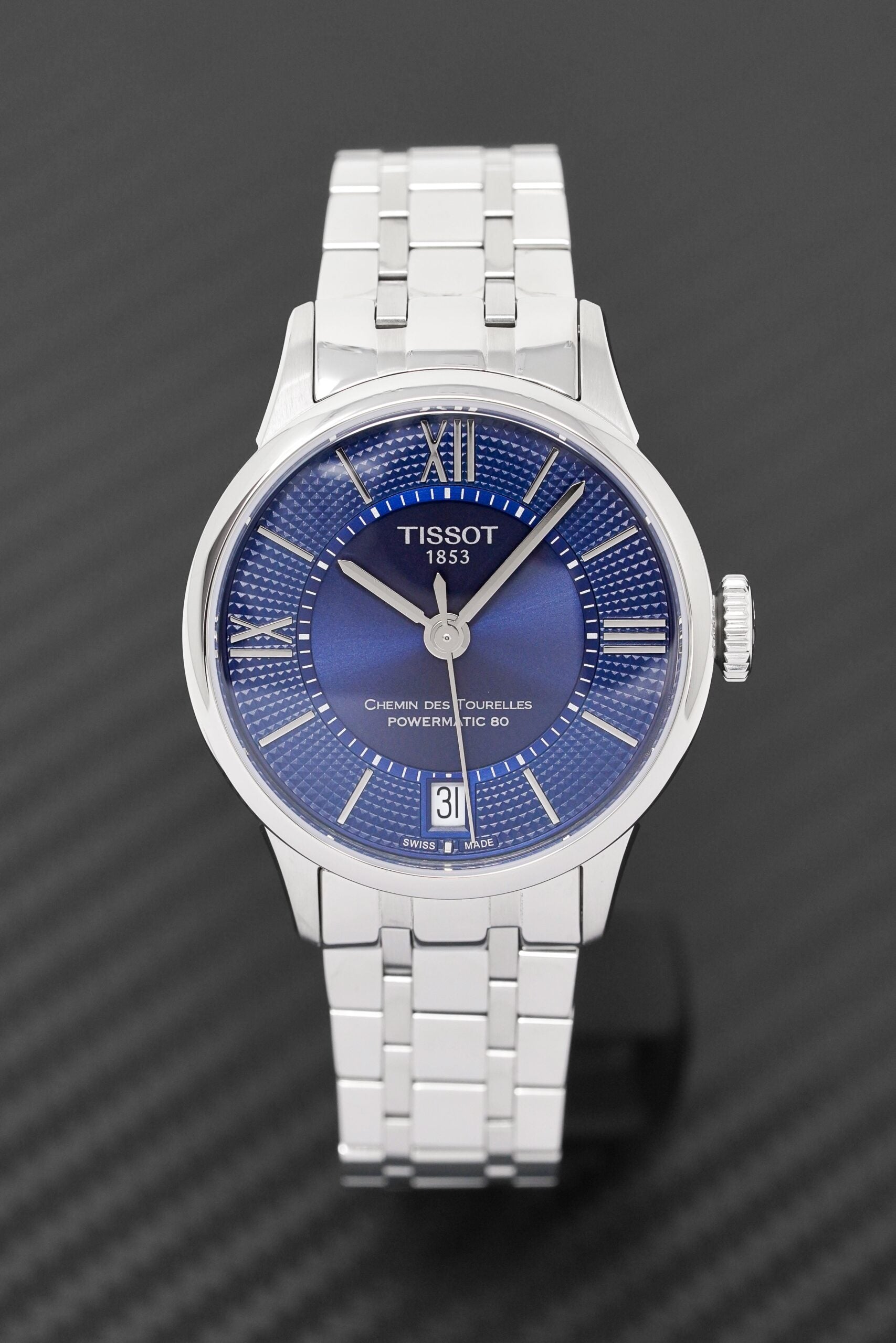 Tissot Ladies Automatic Watch Chemin Des Tourelles Powermatic 80 Blue T0992071104800 1