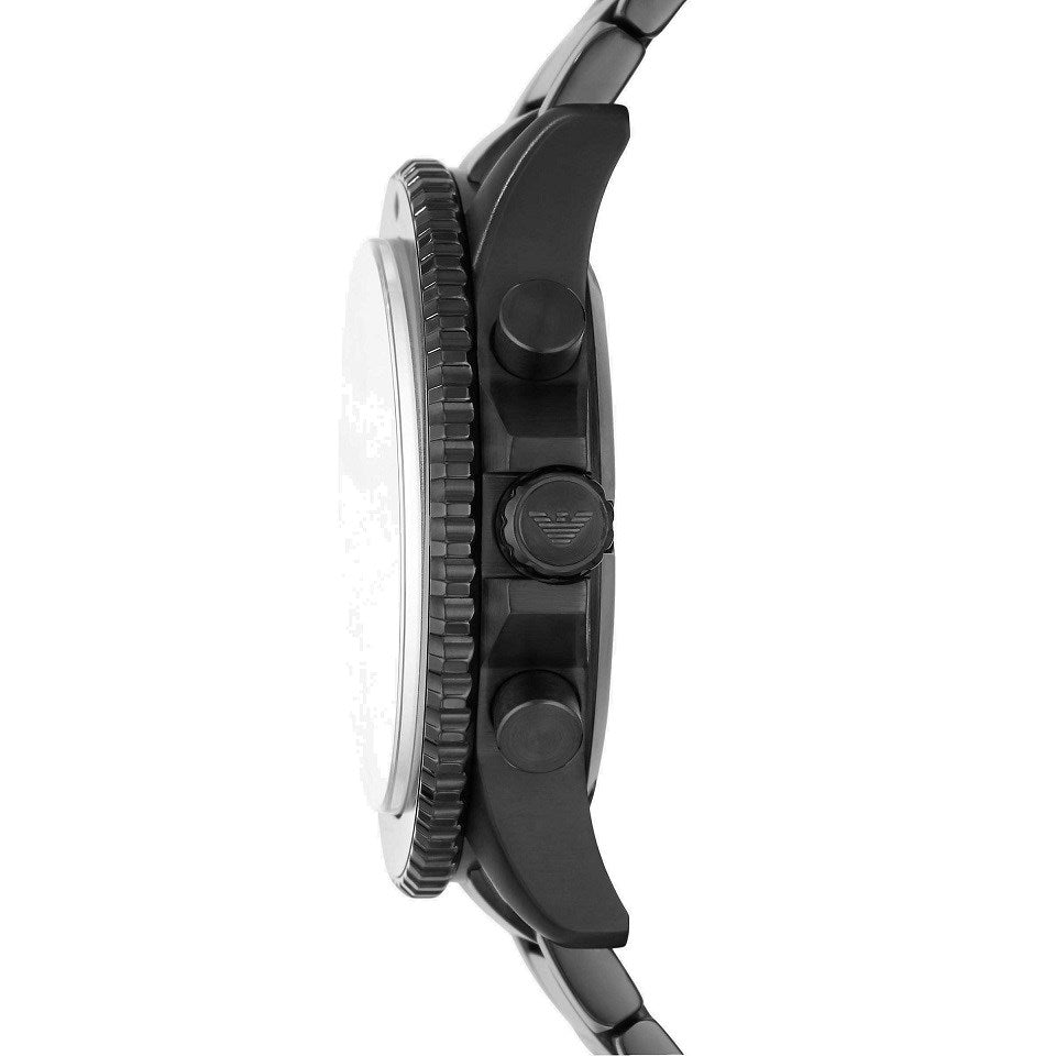 Emporio Armani Mens Ar11363 Black Stainless Steel Chronograph Watch