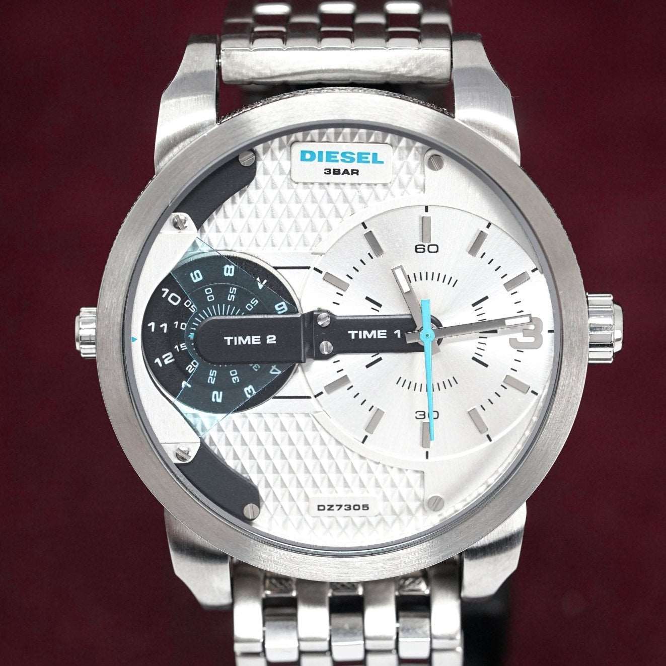Diesel Dz7305 Men S Mini Daddy Silver Watch