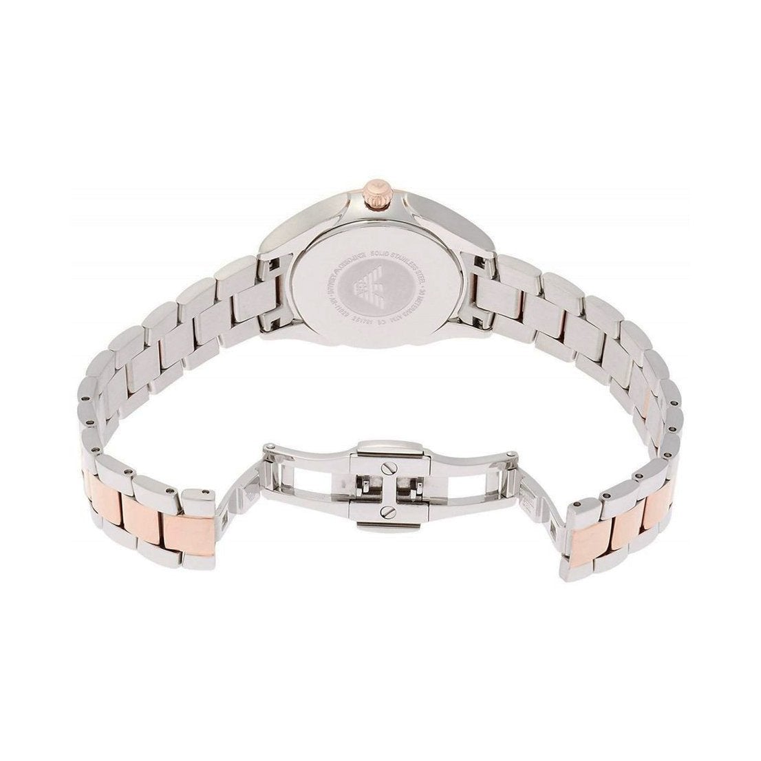 Emporio Armani Ar11029 Ladies Rose Gold Two Tone Watch