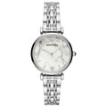 Emporio Armani Ar11170 Ladies Silver White Marble Watch